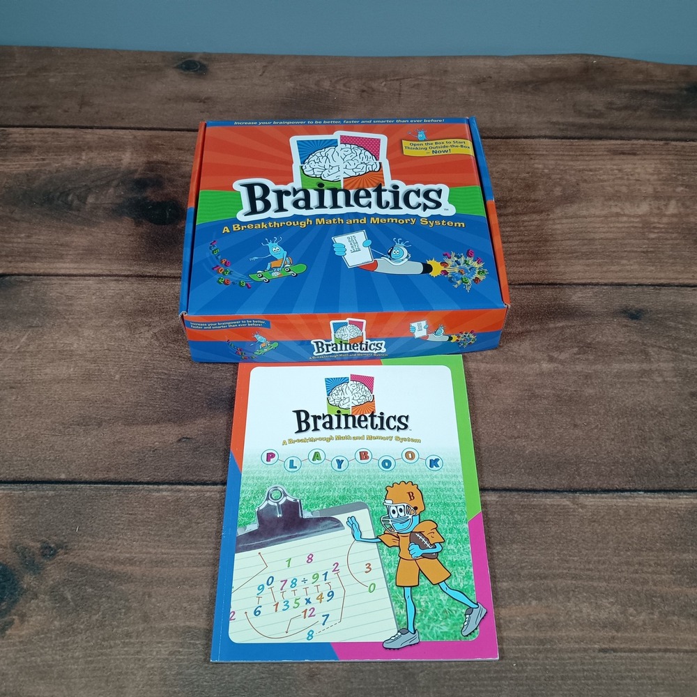 Brainetics Breakthrough Math Memory System 5 DVDs Playbook Cards Ages 9+